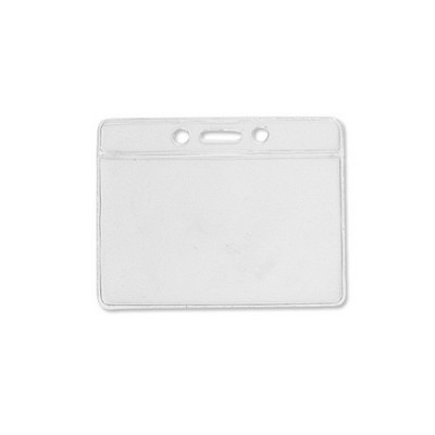 Vinyl Horizontal Top Load Badge Holder(3.69"x 3.25")(Clear)