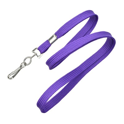 3/8" Blank Lanyard w/Swivel Hook (Purple)