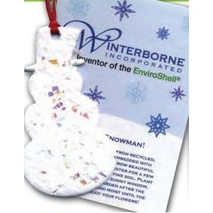 Wildflower Snowman Seeded Ornament