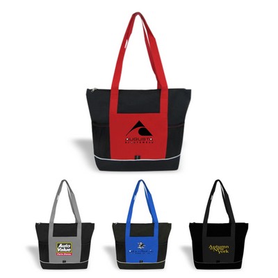 Dual Mesh Pocket Zipper Tote