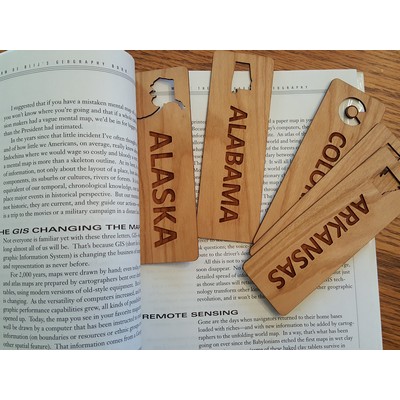 1.5" x 5.75" - Alaska Hardwood Bookmarks