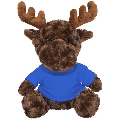 10" Plush Toy Moose Stuffed Animal With Customizable T-Shirt