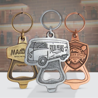 Custom 2 in 1 Can and Bottle Key Chain Opener (classic)