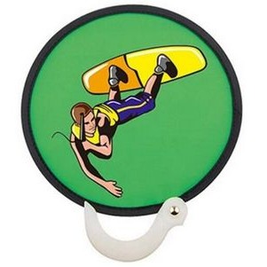 Full Color Fold Up Frisbee Fan w/ Handle