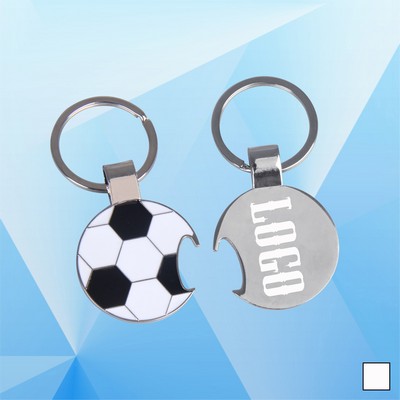 Soccer Key Ring w/Bottle Opener