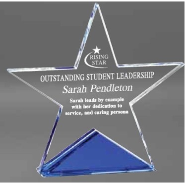 Crystal Star Award w/Blue Base