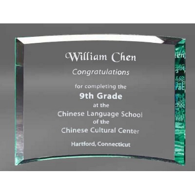 7" x 9" Thick Jade Curved Glass