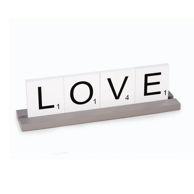 Love Scrabble letter tile wooden sign