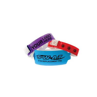 Printed Wide Plastic Wristband