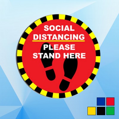 PPE Floor Decal, 6 Ft Apart Social Distance Sticker