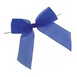 Pre-Tied Solid Organza Bow w/Wire Twist