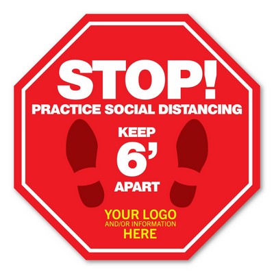 Stop Sign Carpet Decal - 10"