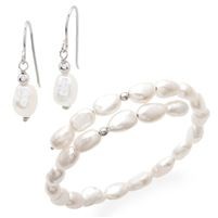 Jilco Inc. Pearl Bracelet & Earring Set