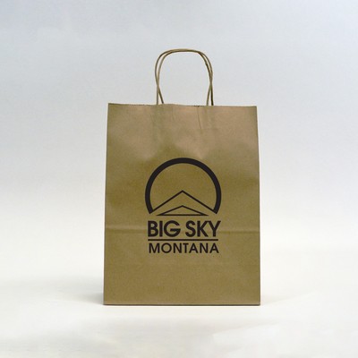 Kraft Paper Shopping Bag (10"x5"x13")