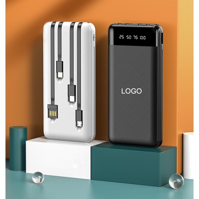 Portable Powerbank w/Multiple Cable 10000mAh