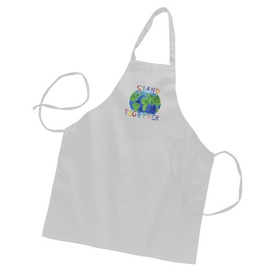 White Twill Full Length Butcher Apron - Full Color Transfer (28"x34")