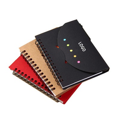 Notebook with Sticky Flags and Pen