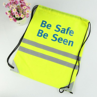 Hi-Vis Reflective Drawstring Bag