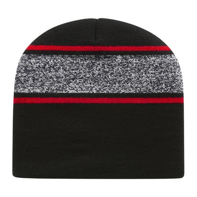 Cap America® USA Made Variegated Striped Beanie (Embroidery)