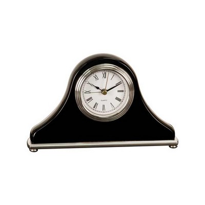 7.5" x 4.5" Black Piano Finish Clock