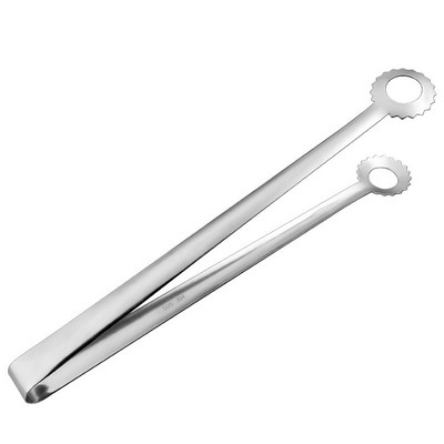 Exquisite Stainless Steel Long Food Tongs w/Logo