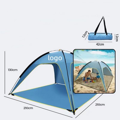 Beach Tent pop-up design: Large Tents for 3-4 Person Windproof Portable Anti-UV Instant Sunshade Fol