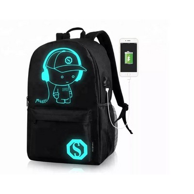 Custom Luminous Brand Backpack w/USB Port