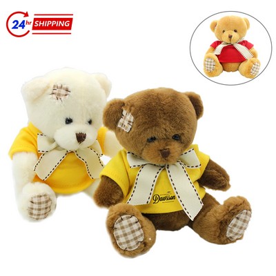 6" Teddy Bear w/ Colored Ribbon