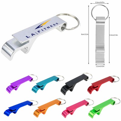 Aluminum Bottle Opener with Key Chain