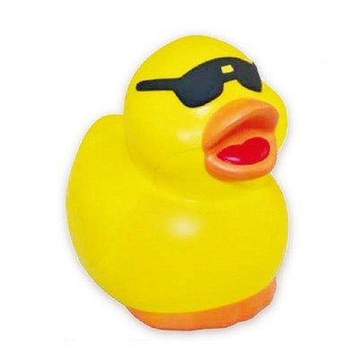 PU Duck Shape Stress Reliever w/Sunglasses