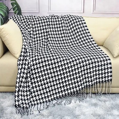 100% Acrylic Woven Decorative Throw Blanket