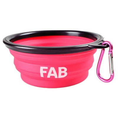 Collapsible Silicone Pet Bowl with Carabiner (Express)