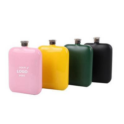 6oz Matte Powder Coated Stainless Steel Hip Flask