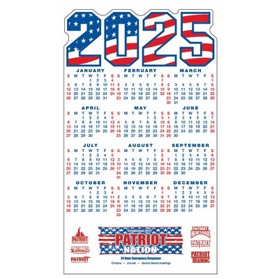 3.84" x 6.6" Flag Calendar Magnet