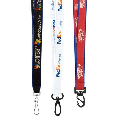 3/4" Woven Text Lanyard (Factory Direct - 10-12 Weeks Ocean)