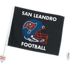 High School Polyester Car Flag - 1 Side (12"x16")