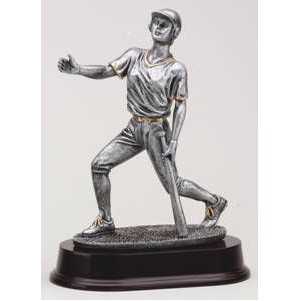 Female Baseball Bat Down Figure Award - 9 1/2"