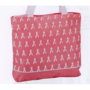 Large Cancer Ribbon Tote Bag