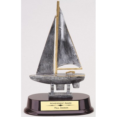 Resin Sculpture Award w/ Base (Sailboat)