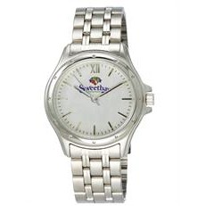 Men's Encore Round Dial Silvertone Watch