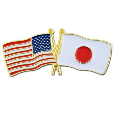 USA & Japan Flag Pin