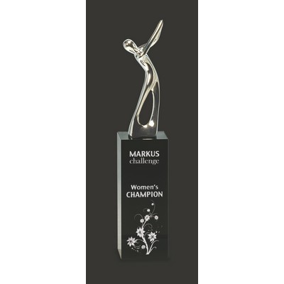 Outstanding Golfer Crystal Golf Award L - 9 1/2'' H