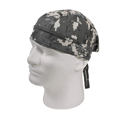 Subdued Urban Digital Camouflage Head Wrap Bandana