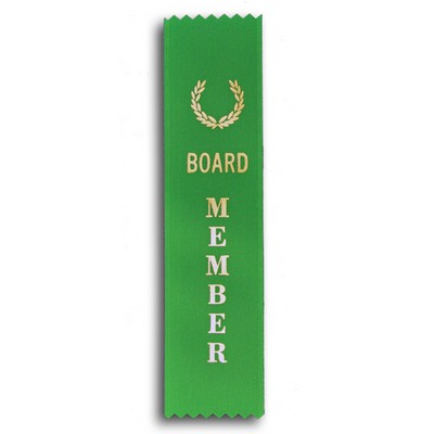 Board Member Standard Stock Ribbon w/ Pinked Ends (2"x8")