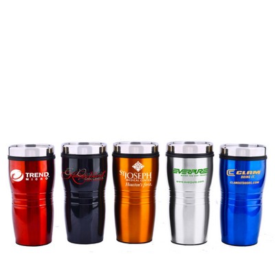 16 oz. Travel Stainless Steel Vacuum Insulated w/ lid for Hot & Cold Drinks