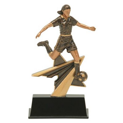 Soccer, Female, Star Power Sport Resins - 7"