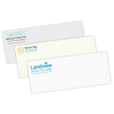 Spot Color #10 White Wove 24 Lb. Raised Print Stationery Envelopes