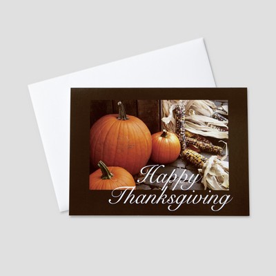 Pumpkins on Display Thanksgiving Greeting Card