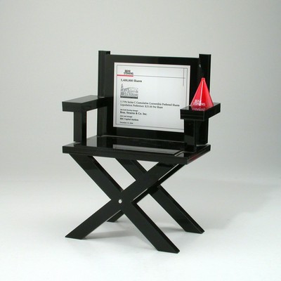 Chair Lucite® Embedment Award (5 1/2" x 6 3/4" x 3")