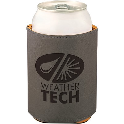 Leatherette Beverage Holder - Grey